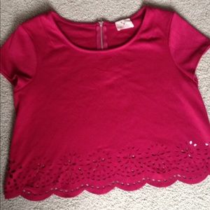 Urban outfitters cropped cut out lace top